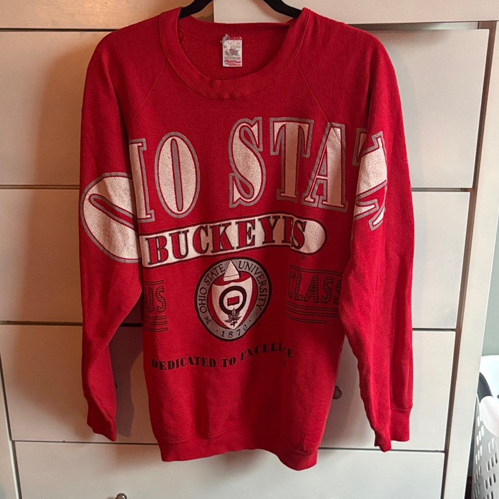Champion Red Ohio State Graphic Crewneck Sweatshirt